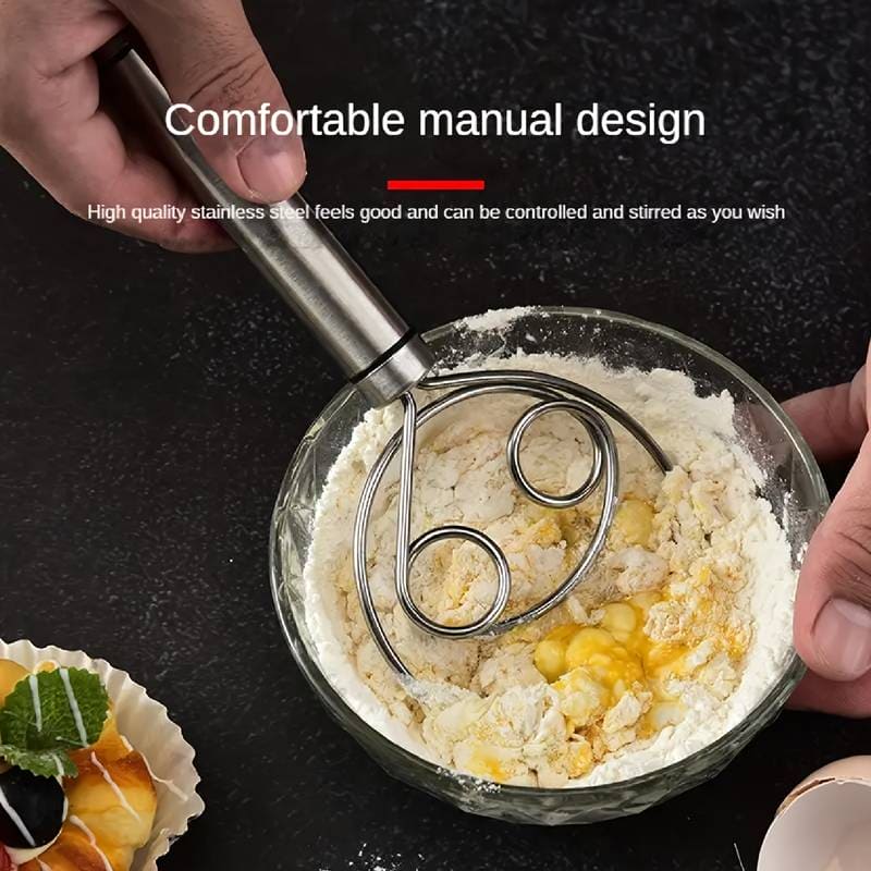 Flour Mixer, Manual Non Stick Cream Beater, Danish Bread Dough Hand Mixer, Dough Whisk Mixer, Kitchen Baking Blender Tool, Durable Handheld Food Blender For Cooking Flour Mixer, Manual Non Stick Cream Beater, Danish Bread Dough Hand Mixer, Dough Whisk Mixer, Kitchen Baking Blender Tool, Durable Handheld Food Blender For Cooking